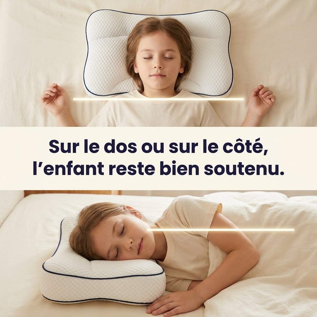 Oreiller ergonomique enfant — la bonne hauteur pour sa nuque