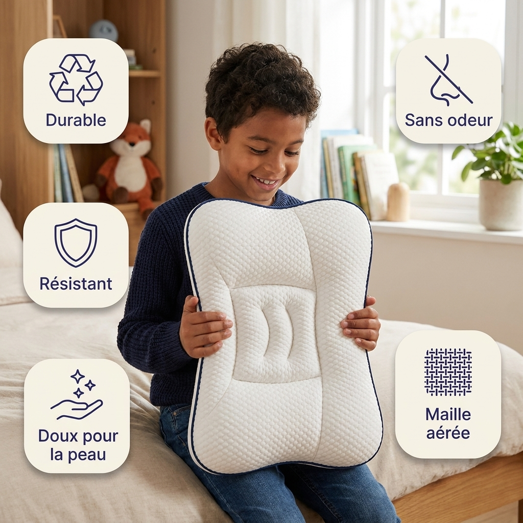 Oreiller ergonomique enfant — la bonne hauteur pour sa nuque