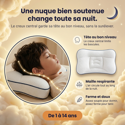 Oreiller ergonomique enfant — la bonne hauteur pour sa nuque