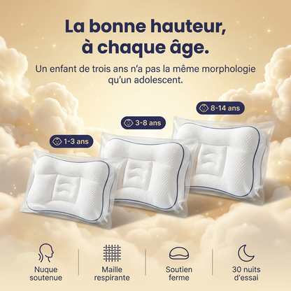 Oreiller ergonomique enfant — la bonne hauteur pour sa nuque